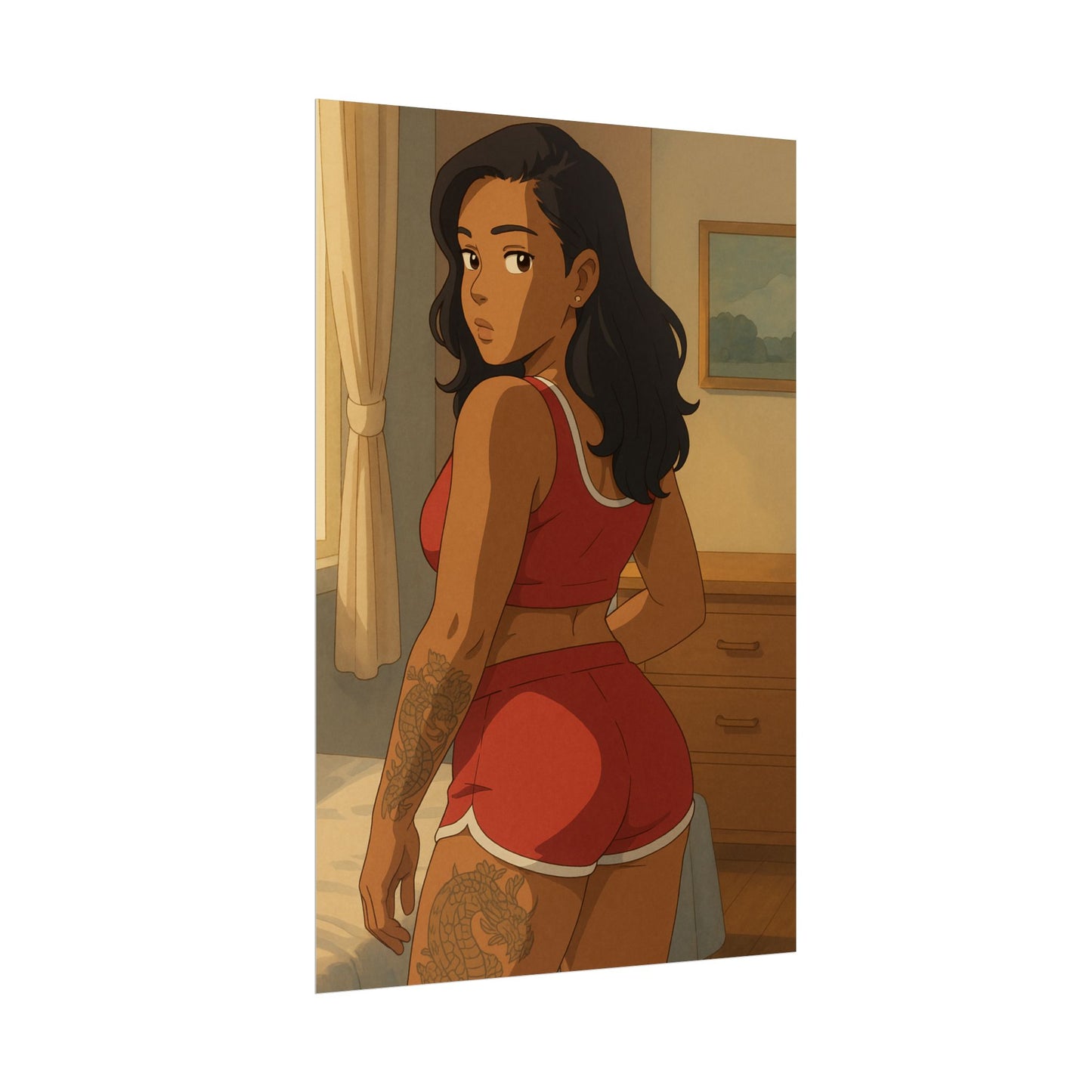 Loco Fits Anime Girls 'Brown Sugar Baddie' Poster