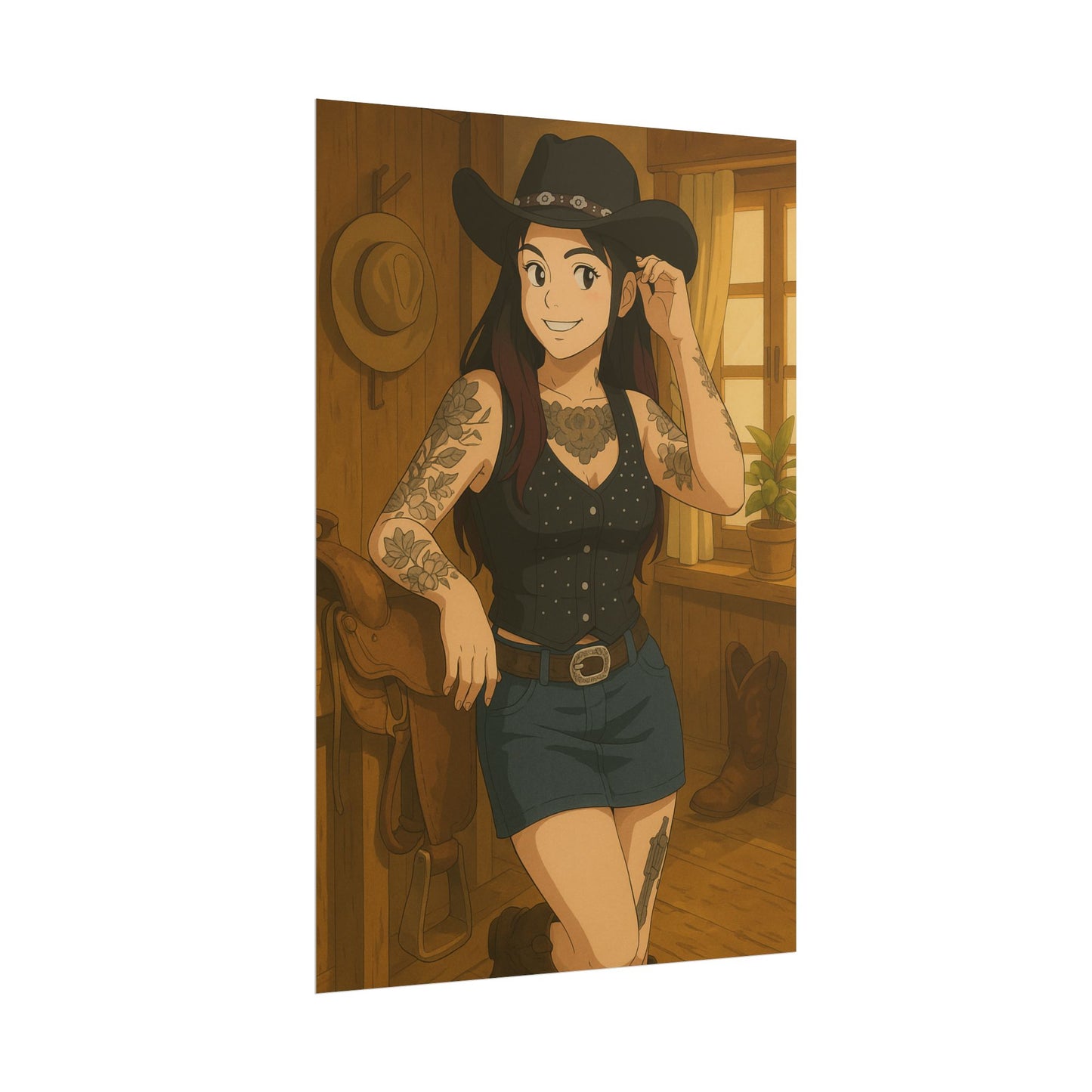 Loco Fits Anime Girls 'Not a City Girl' Poster