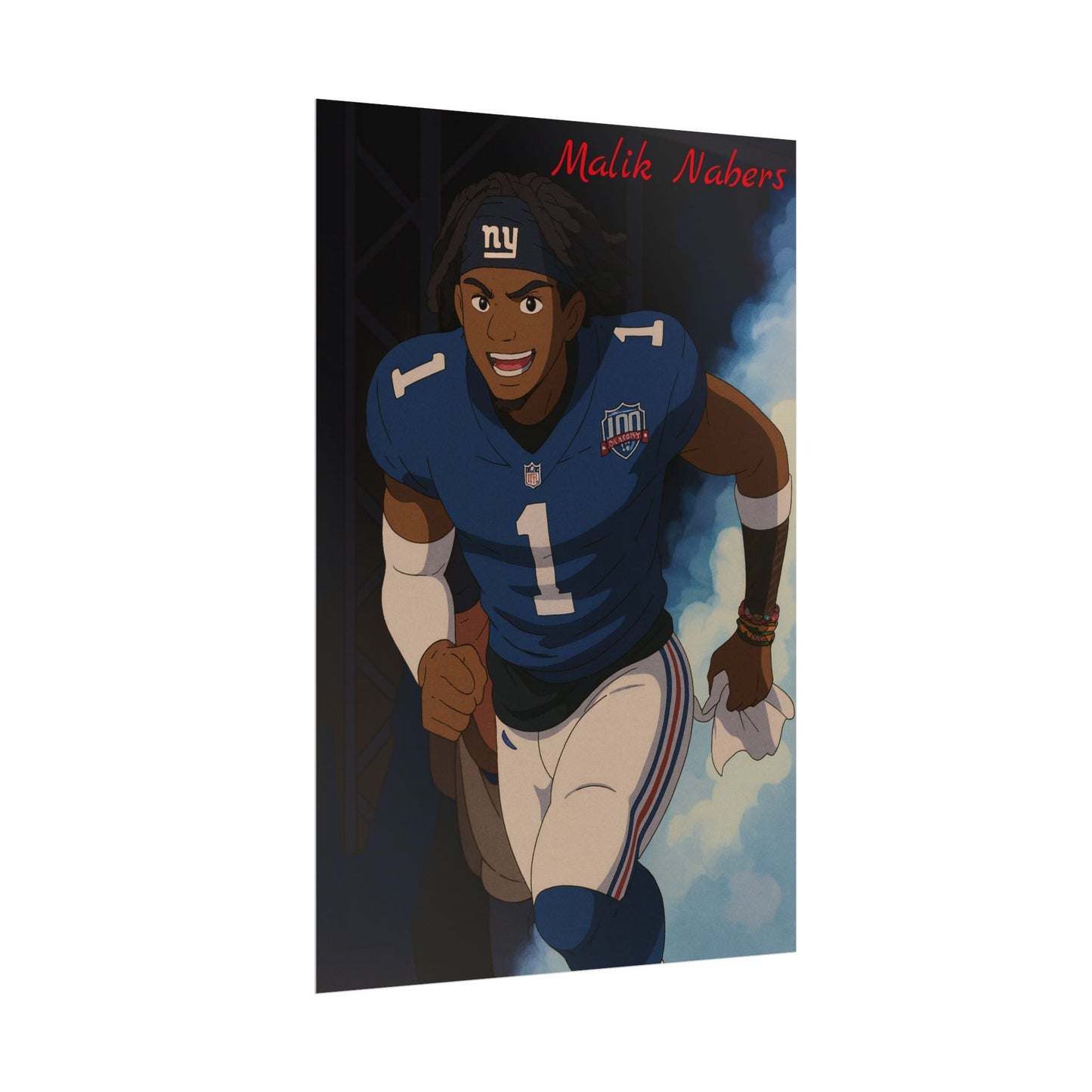 Loco Fits Anime Football 'Malik Nabers' Poster