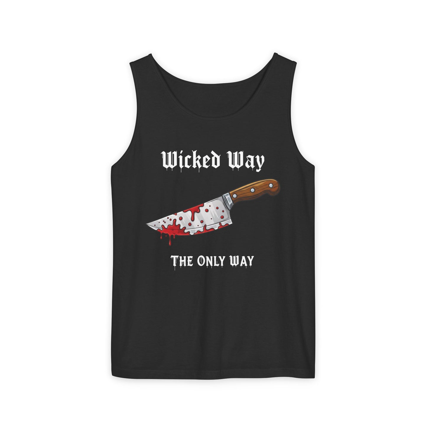 "Wicked Way" The Only Way Kitchen Knife Graphic Tank Top