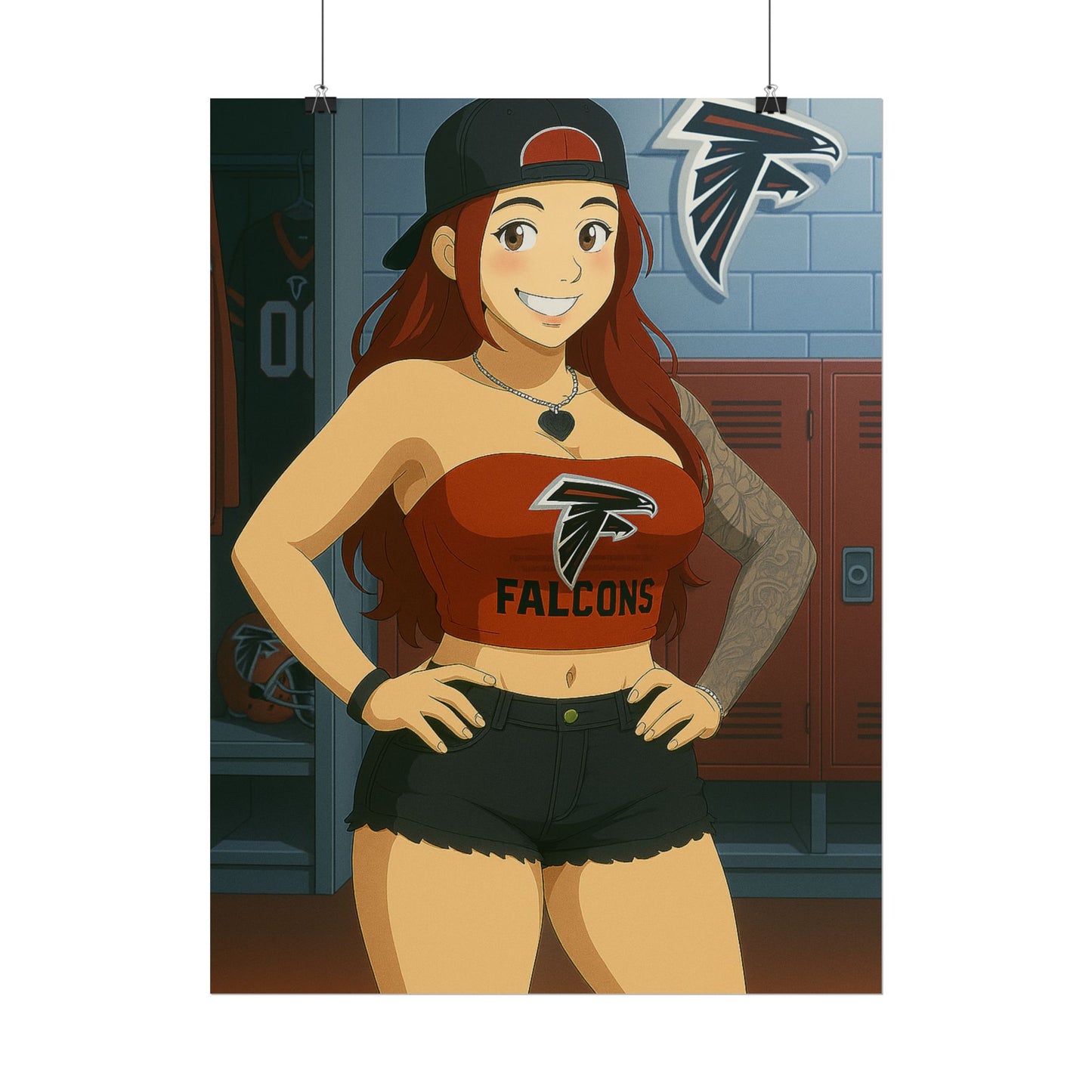 Loco Fits Anime Girls 'Falcons Girl Locker Room 2' Poster