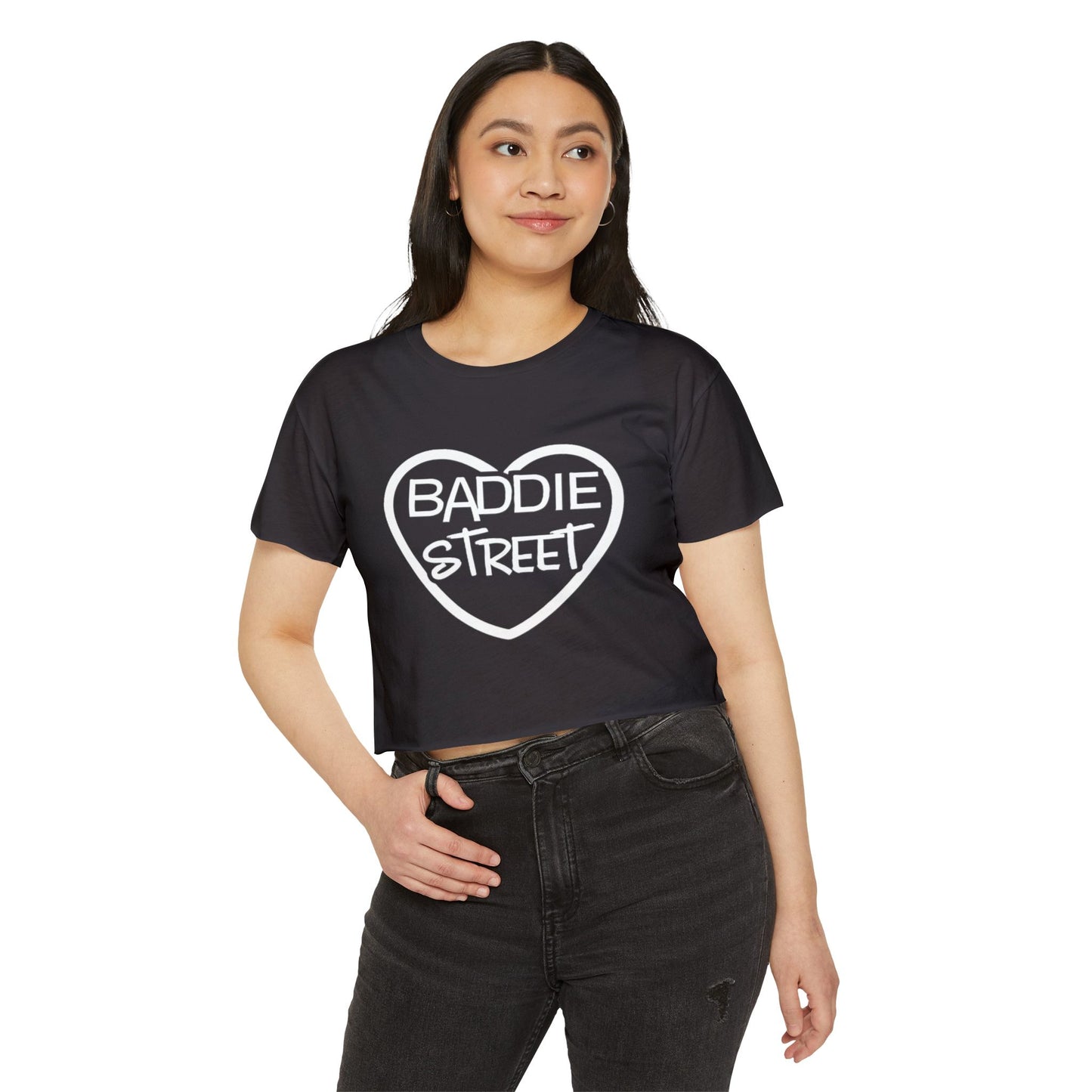 "Baddie Street" Full Heart V1 Woman's Crop Top