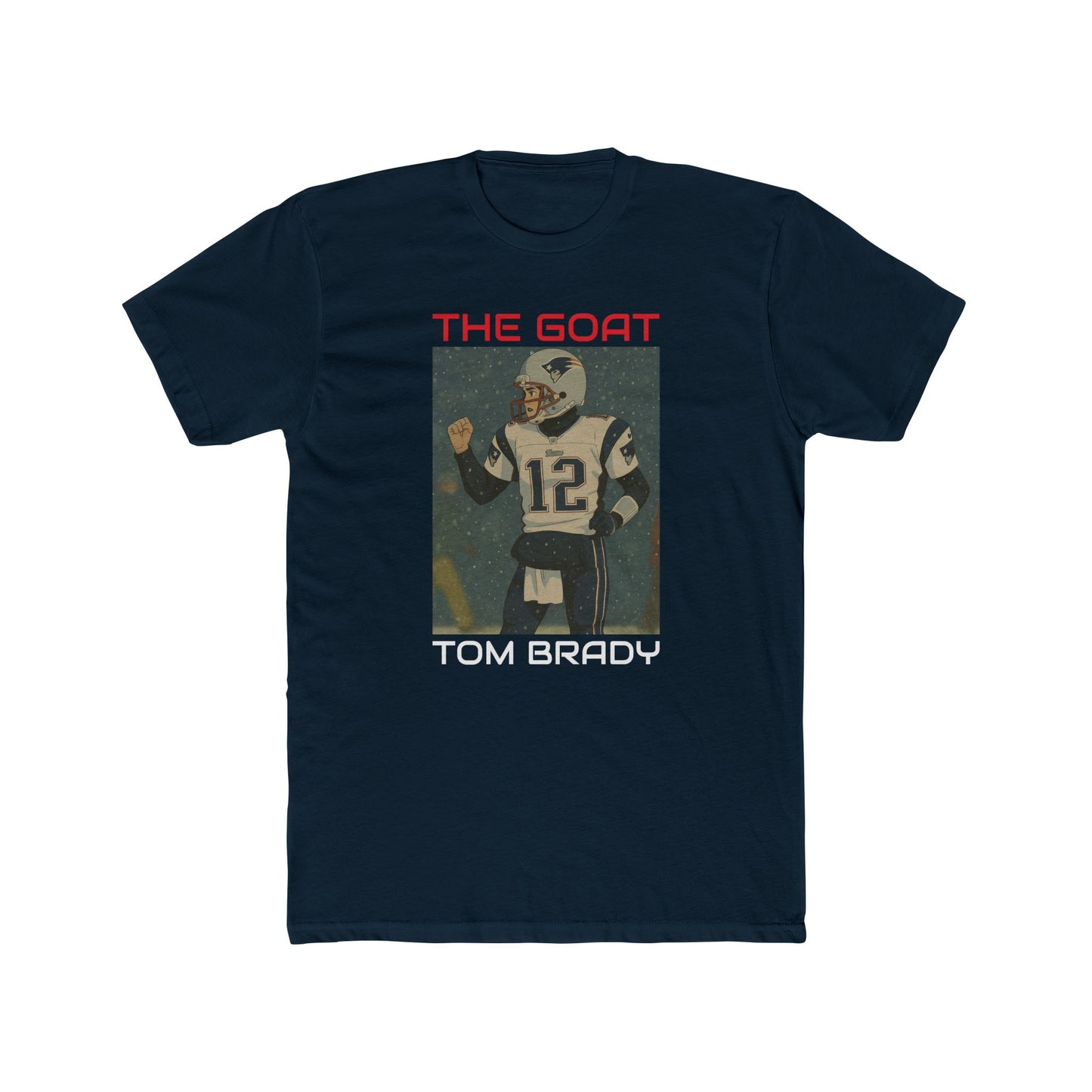 Anime Football 'The Goat Tom Brady' Cotton Crew Tee