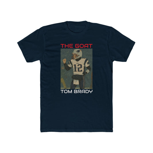 Anime Football 'The Goat Tom Brady' Cotton Crew Tee