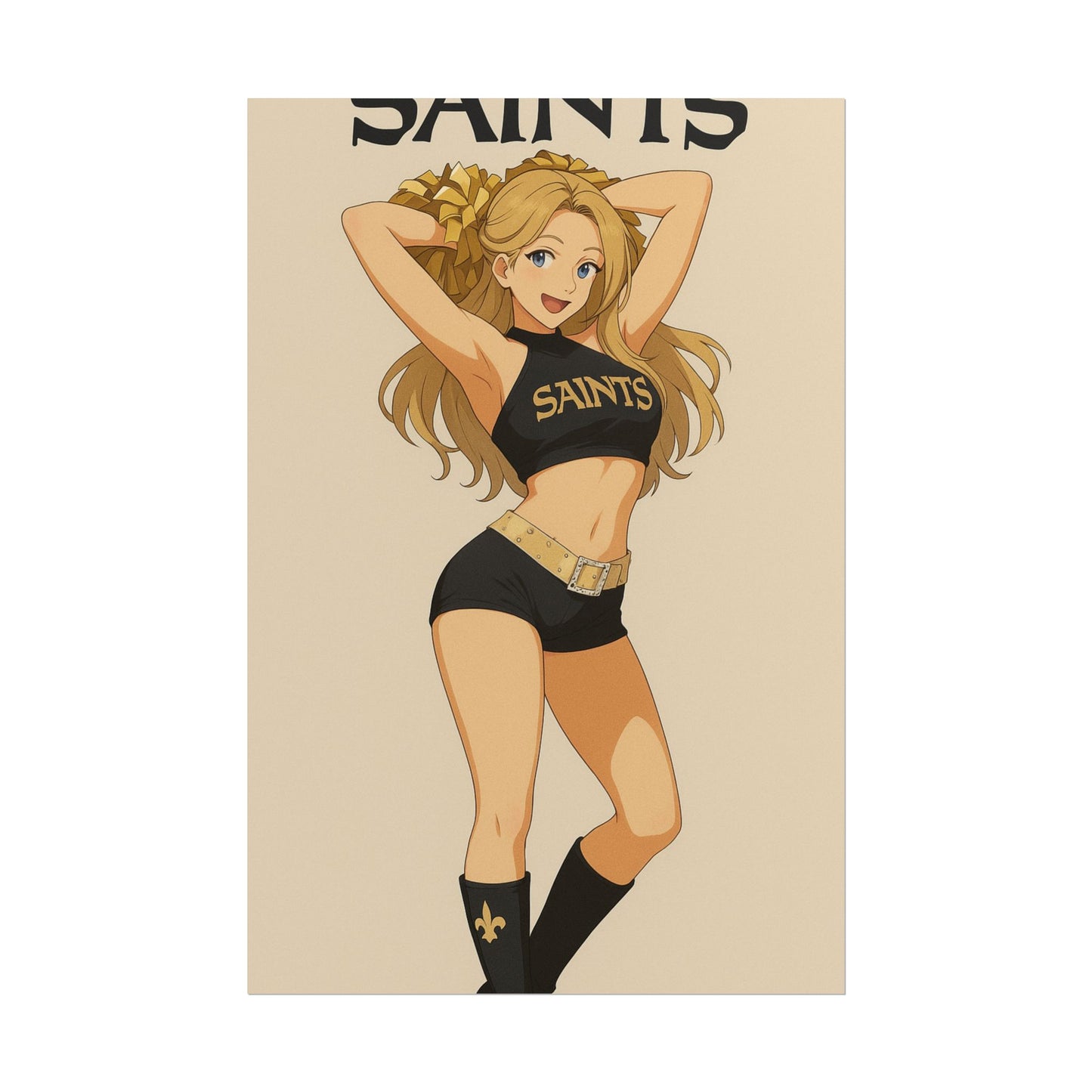 Loco Fits Anime Girls 'Saints Cheerleader 1' Poster