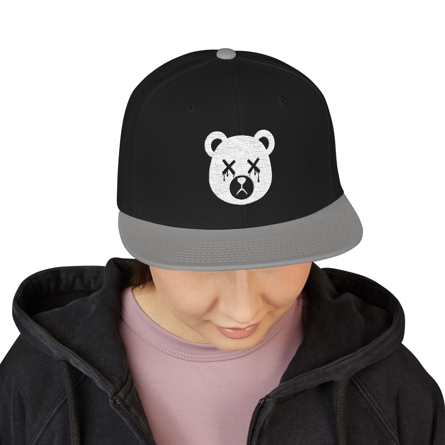 "Wicked Way" Dead Bear Head Alt. White Logo Snapback Hat (Multi Color Options)