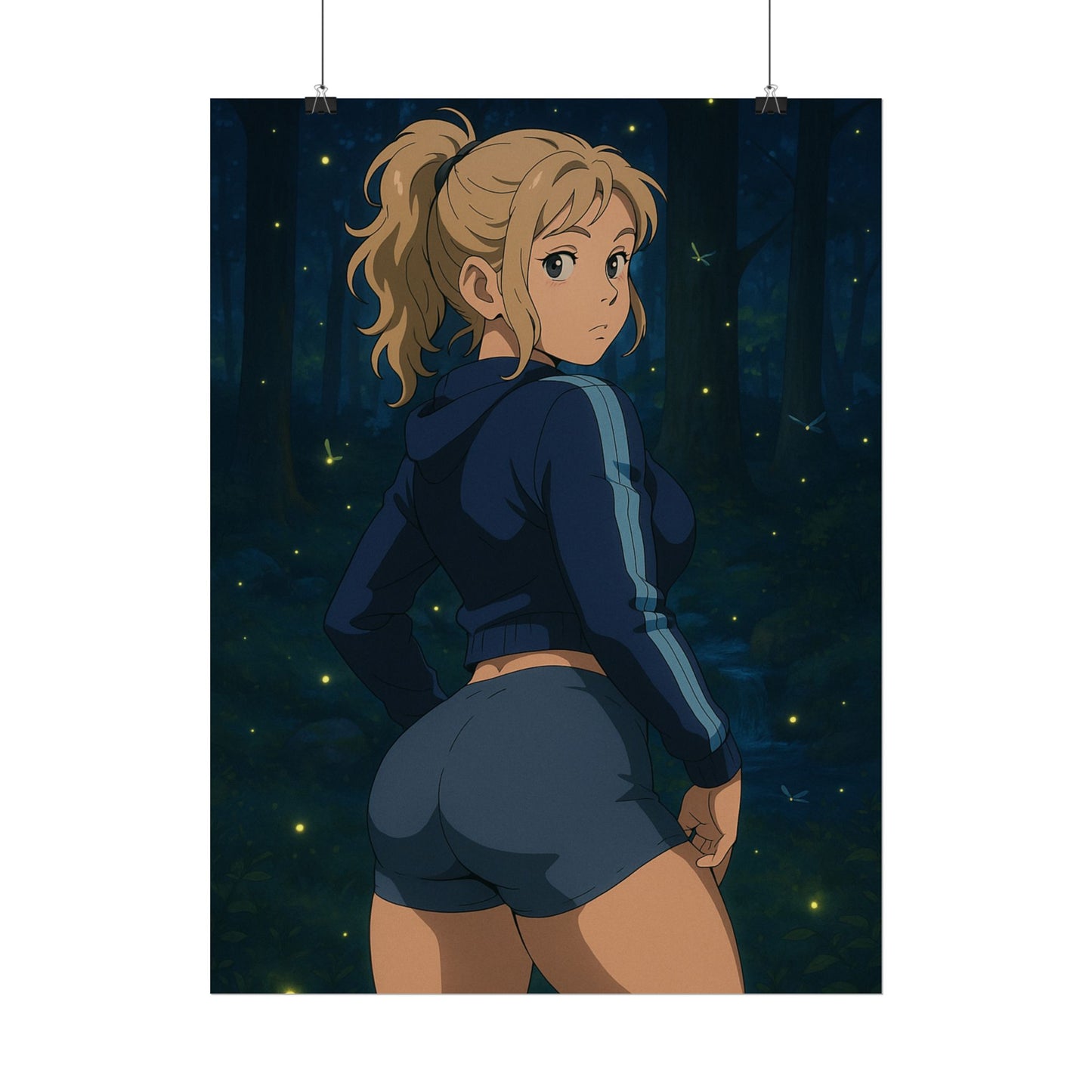 Loco Fits Anime Girls 'Nighttime Firefly Forrest' Poster