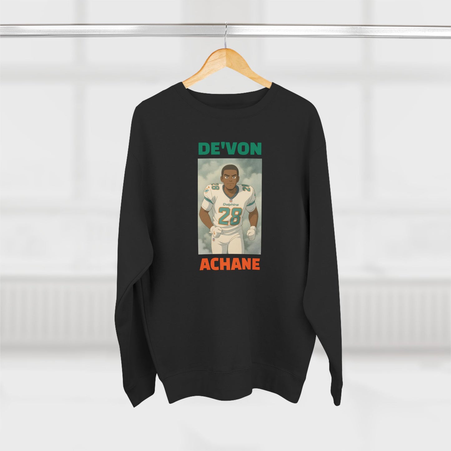 Anime Football 'De'Von Achane' Crewneck Sweatshirt