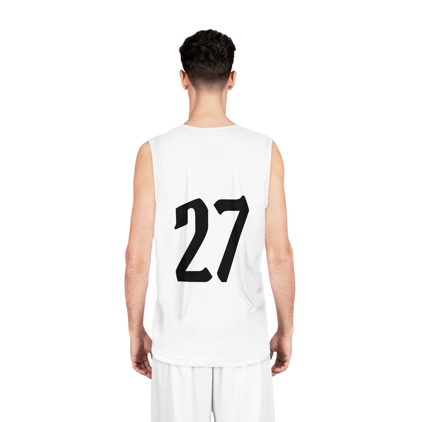 White & Black "Wicked Way" #27 Basketball Jersey