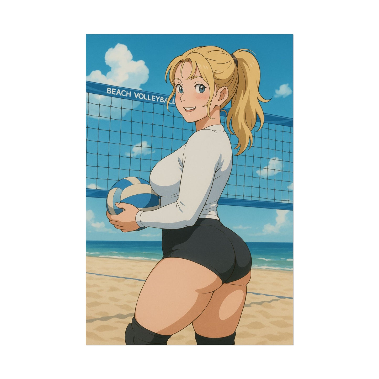 Loco Fits Anime Girls 'Gotta Love Beach Volleyball' Poster