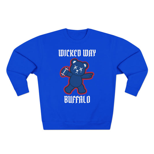 "Wicked Way" Deady Bear Football Buffalo Crewneck Sweatshirt