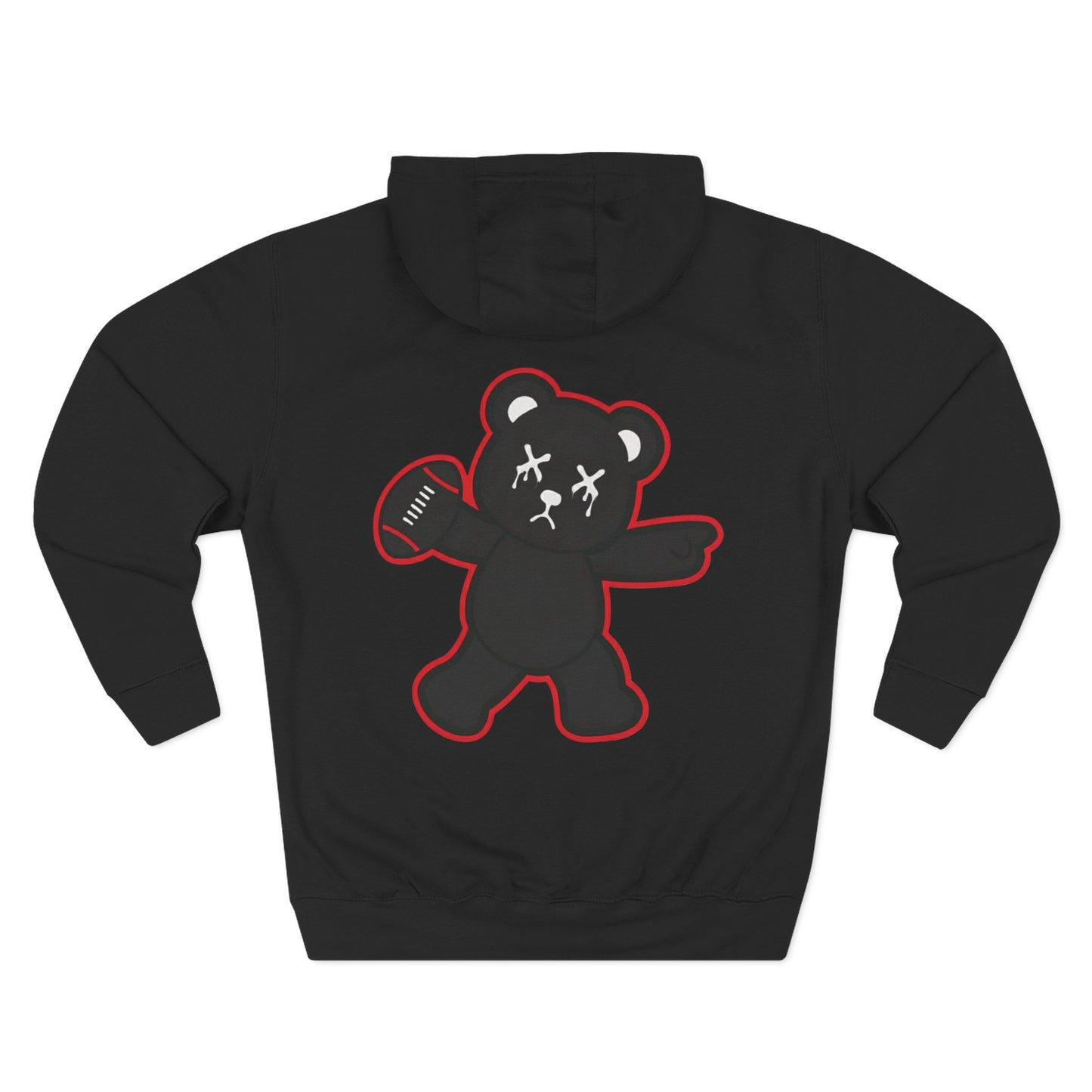 Legends Black"Wicked Way" Deady Bear Football White & Red Fleece Hoodie