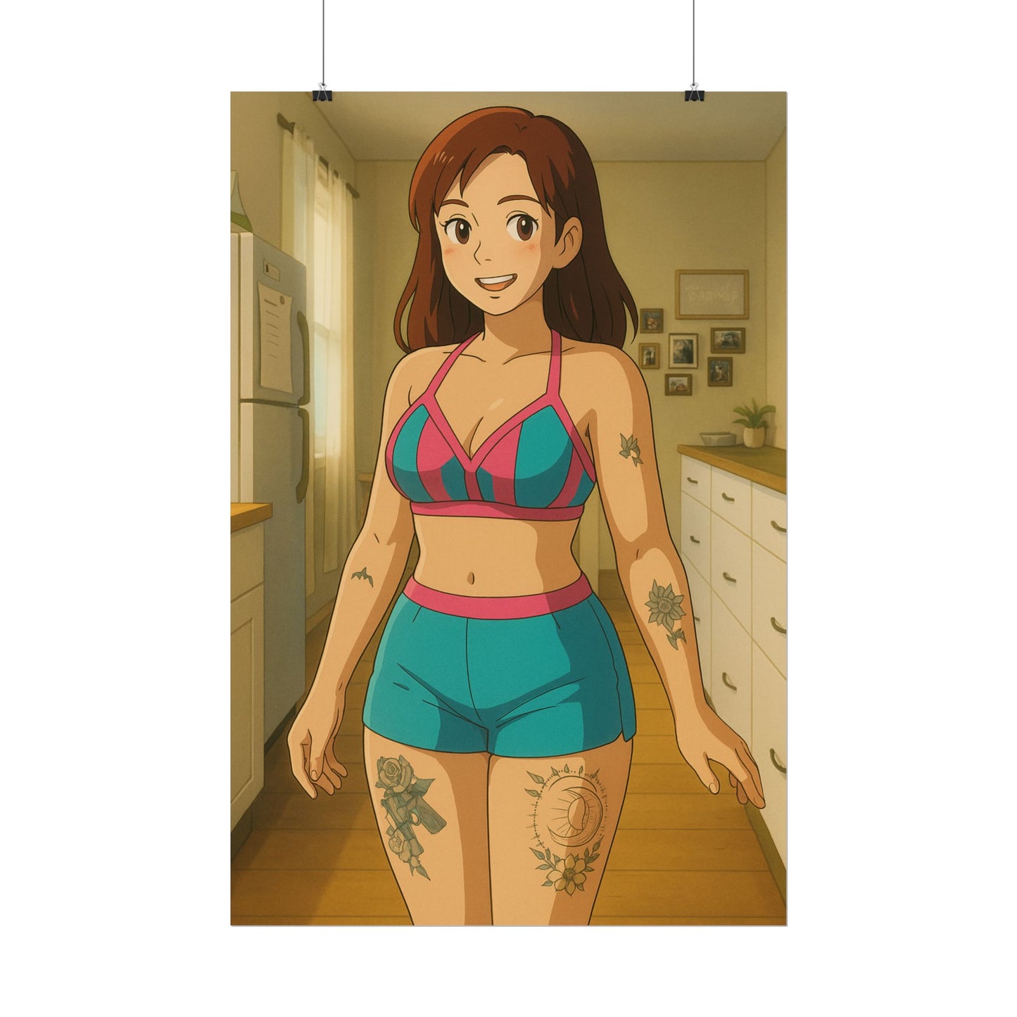 Loco Fits Anime Girls 'Post Workout Snack' Poster