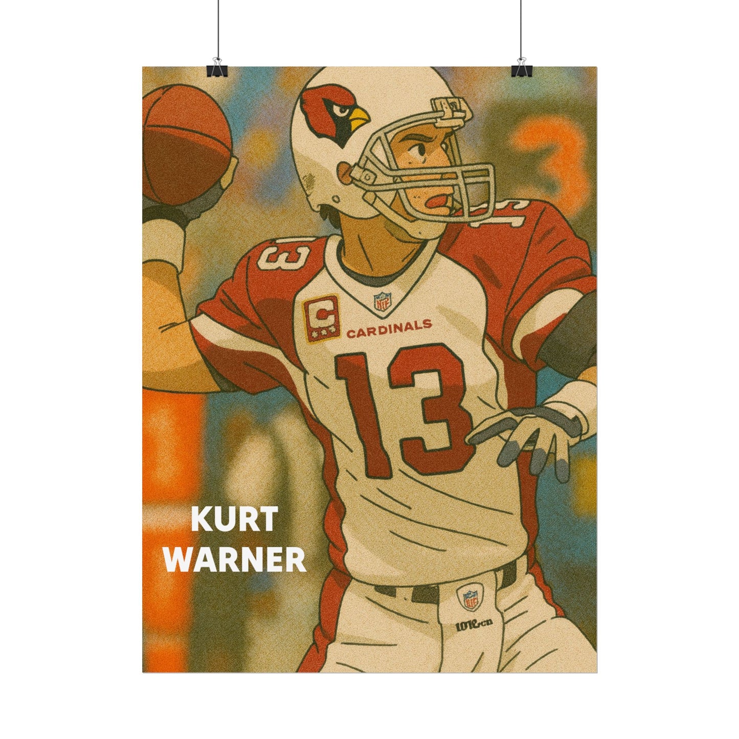 Loco Fits Anime Football 'Kurt Warner' Poster