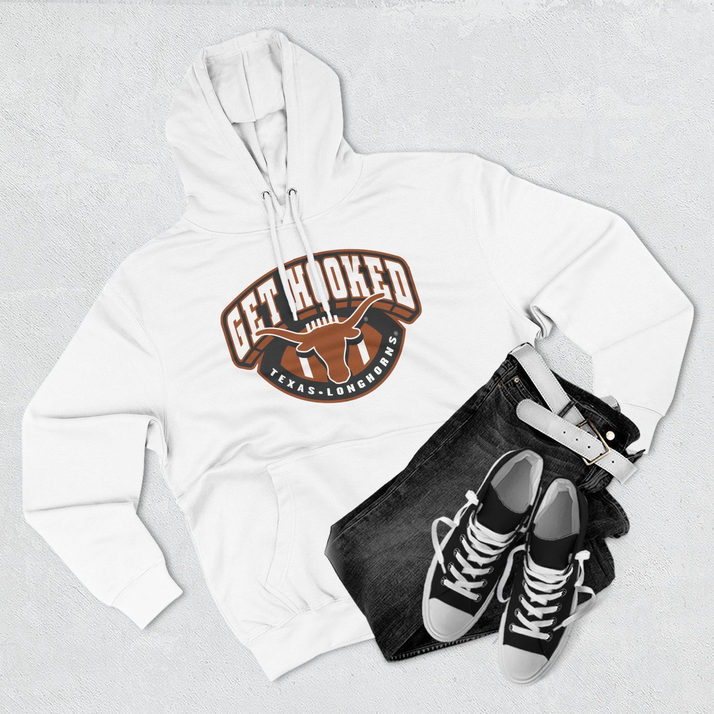 'Texas Longhorn Football, Get Hooked' Three-Panel Fleece Hoodie