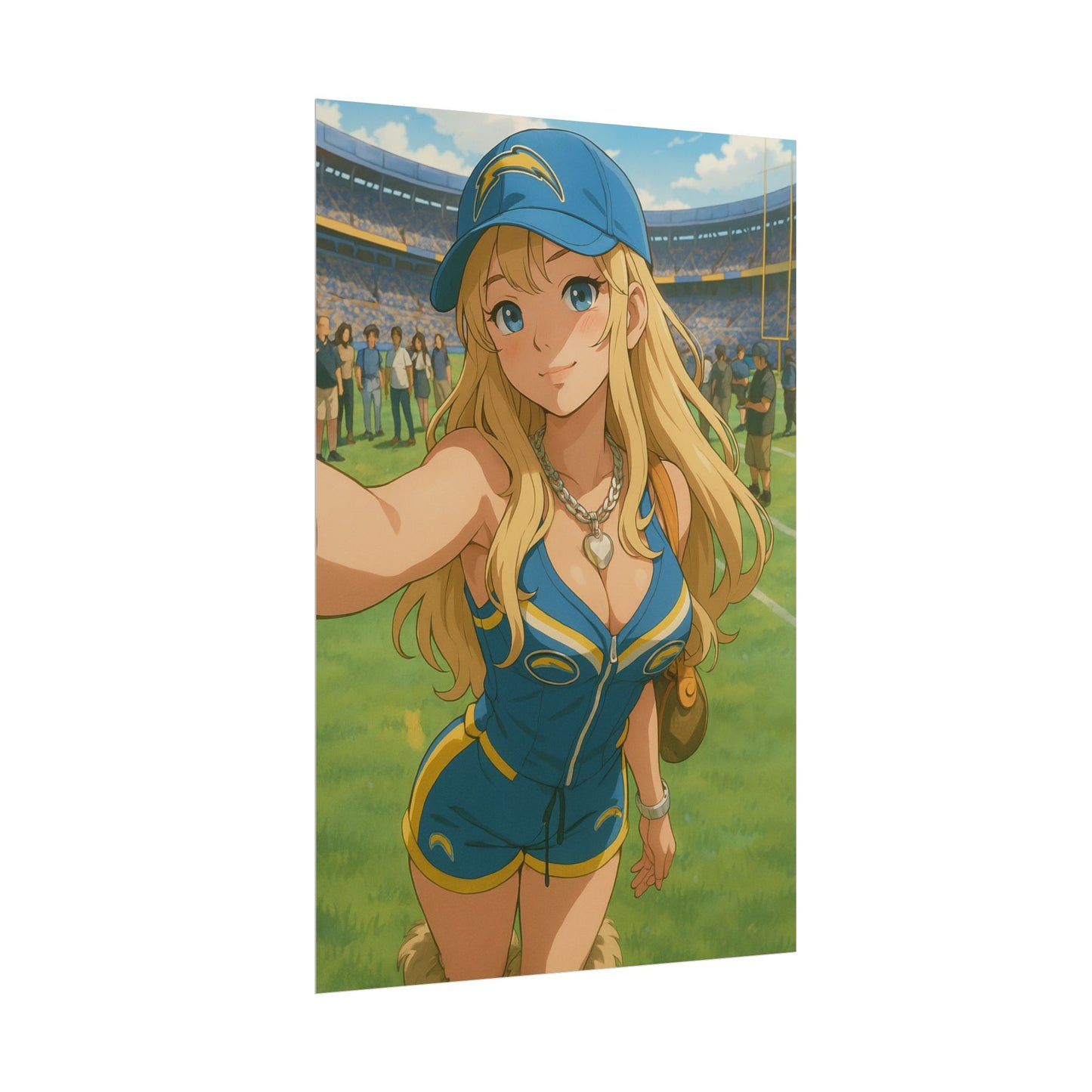 Loco Fits Anime Girls 'Chargers Girl Selfie' Poster