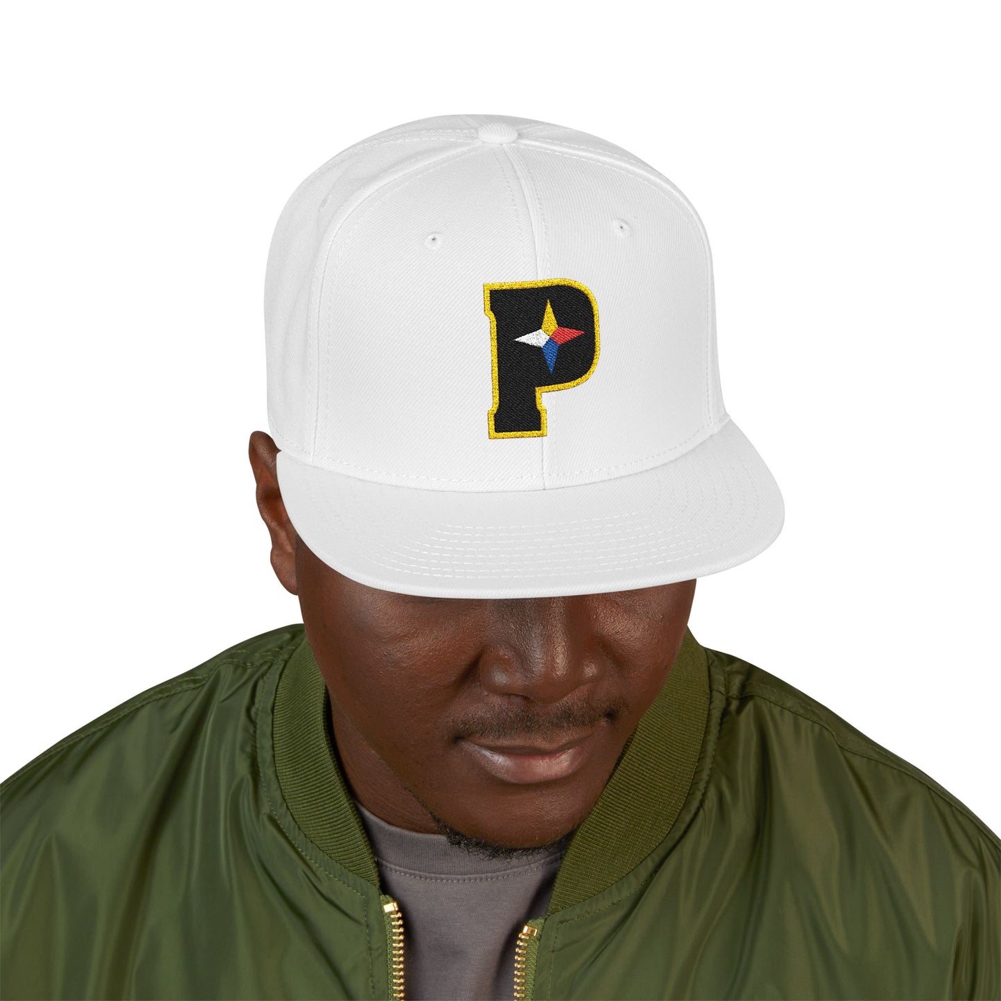 Loco Fits "NFL Pittsburgh Steelers Letter P Concept Logo" Snapback (Embroidery)