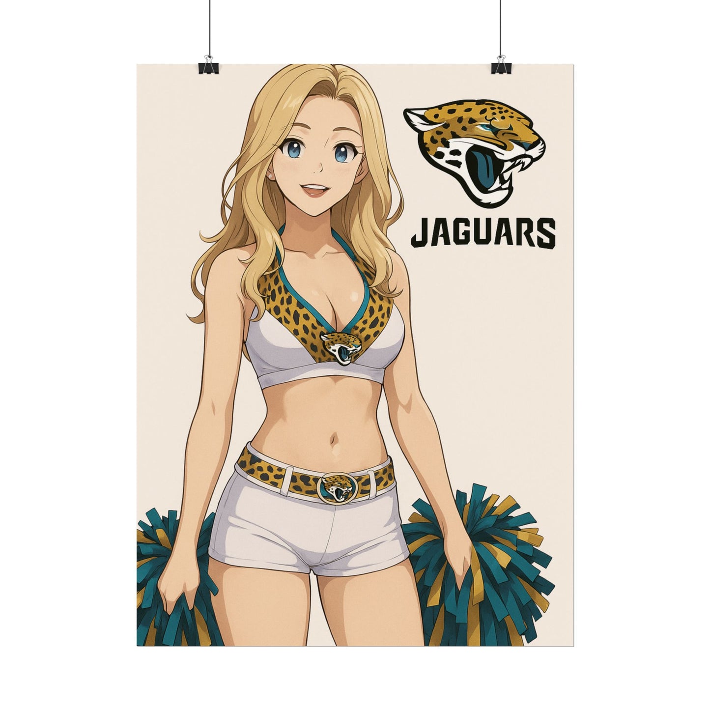 Loco Fits Anime Girls 'Jaguars Cheerleader 1' Poster