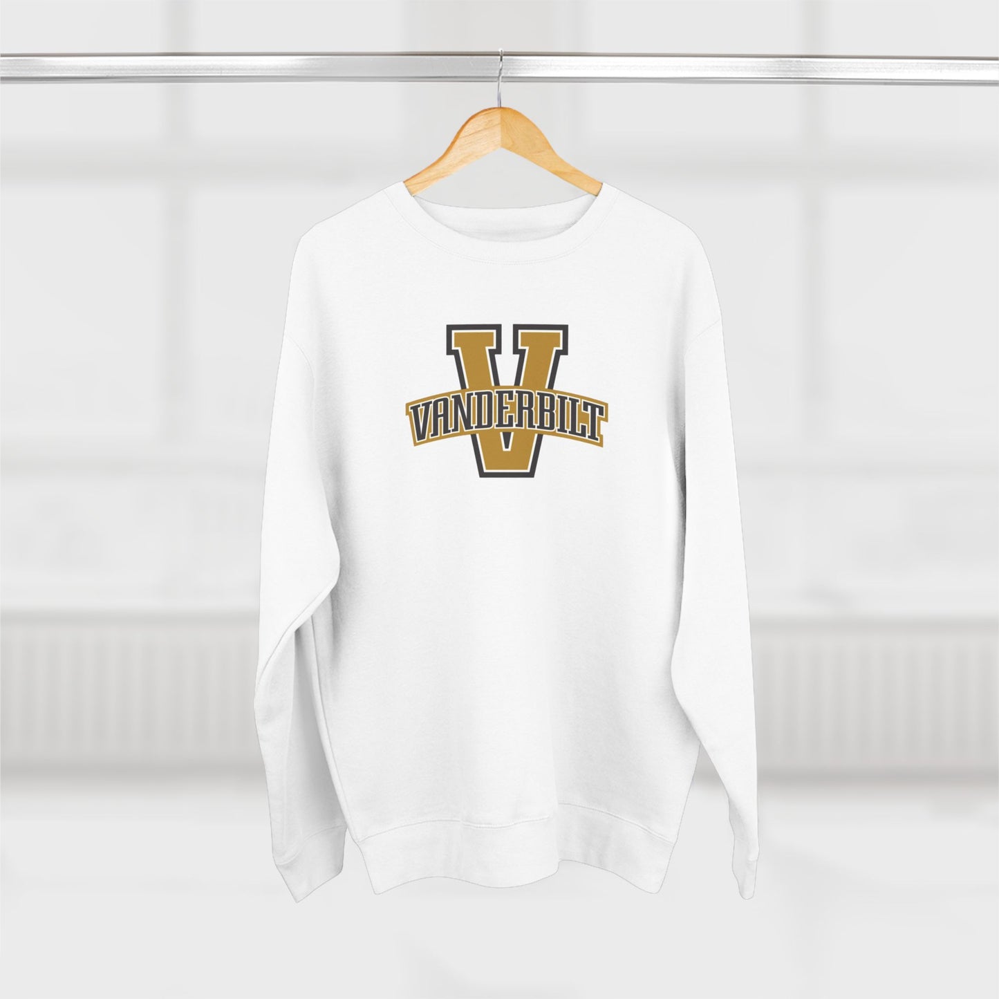 'Vanderbilt V' Cotton Crewneck Sweatshirt