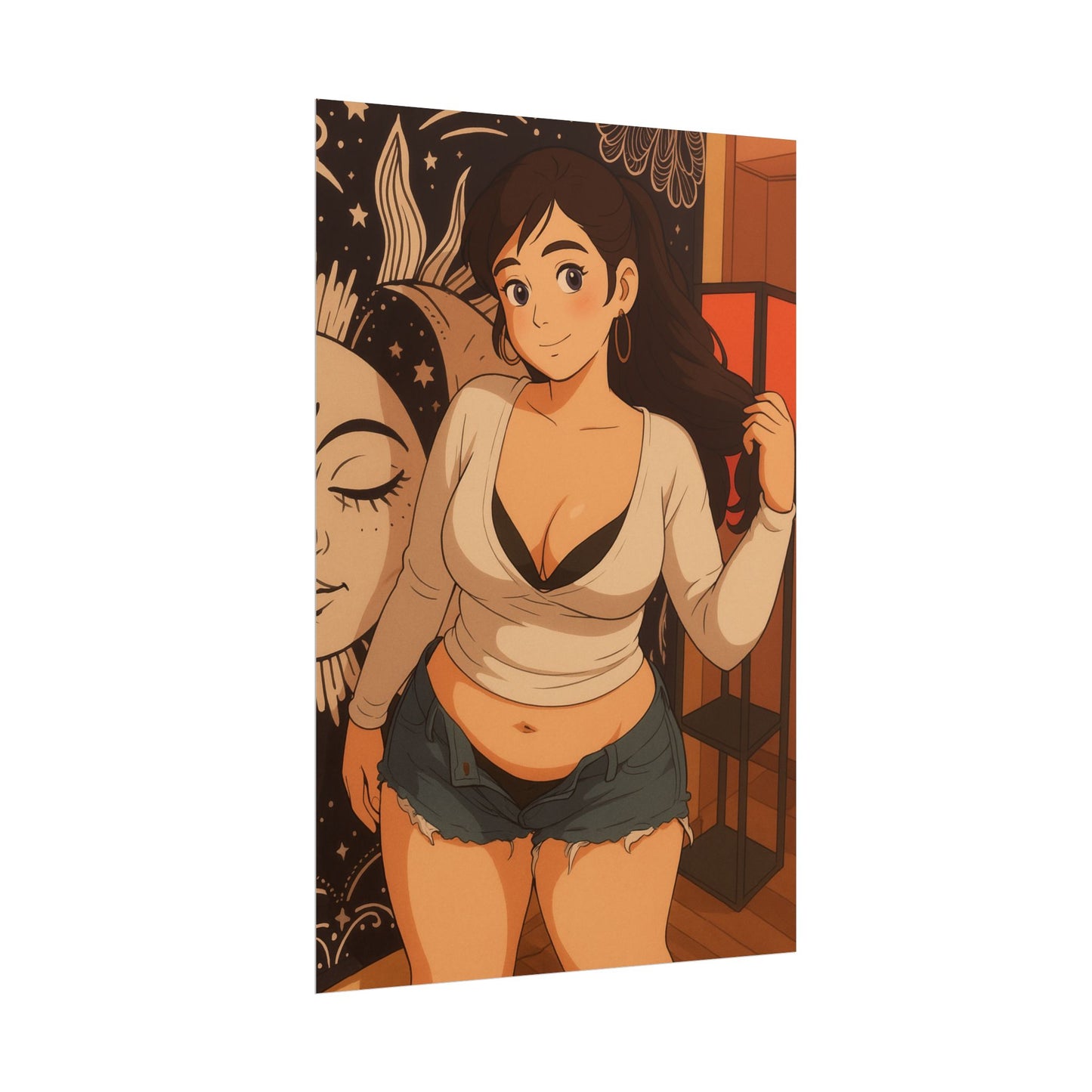 Loco Fits Anime Girls 'Lazy House Vibes' Poster