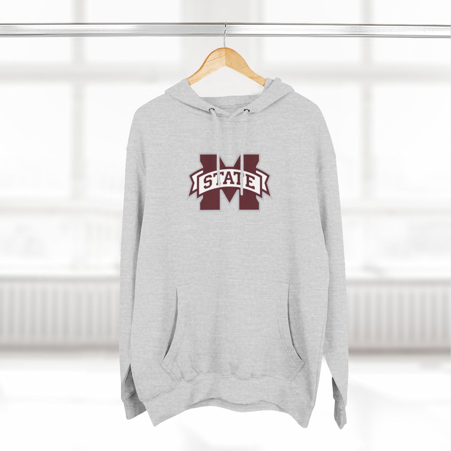 'Mississippi State M' Three-Panel Fleece Hoodie