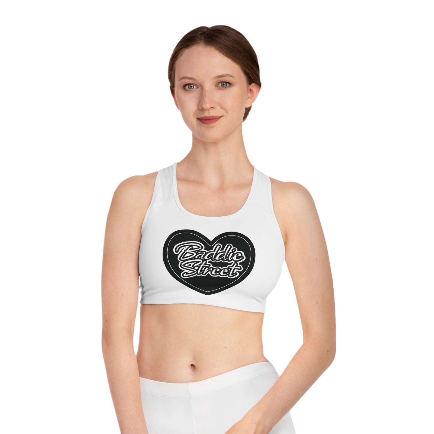 "Baddie Street" Full Heart V2 Woman's Sports Bra Active Fitness Wear