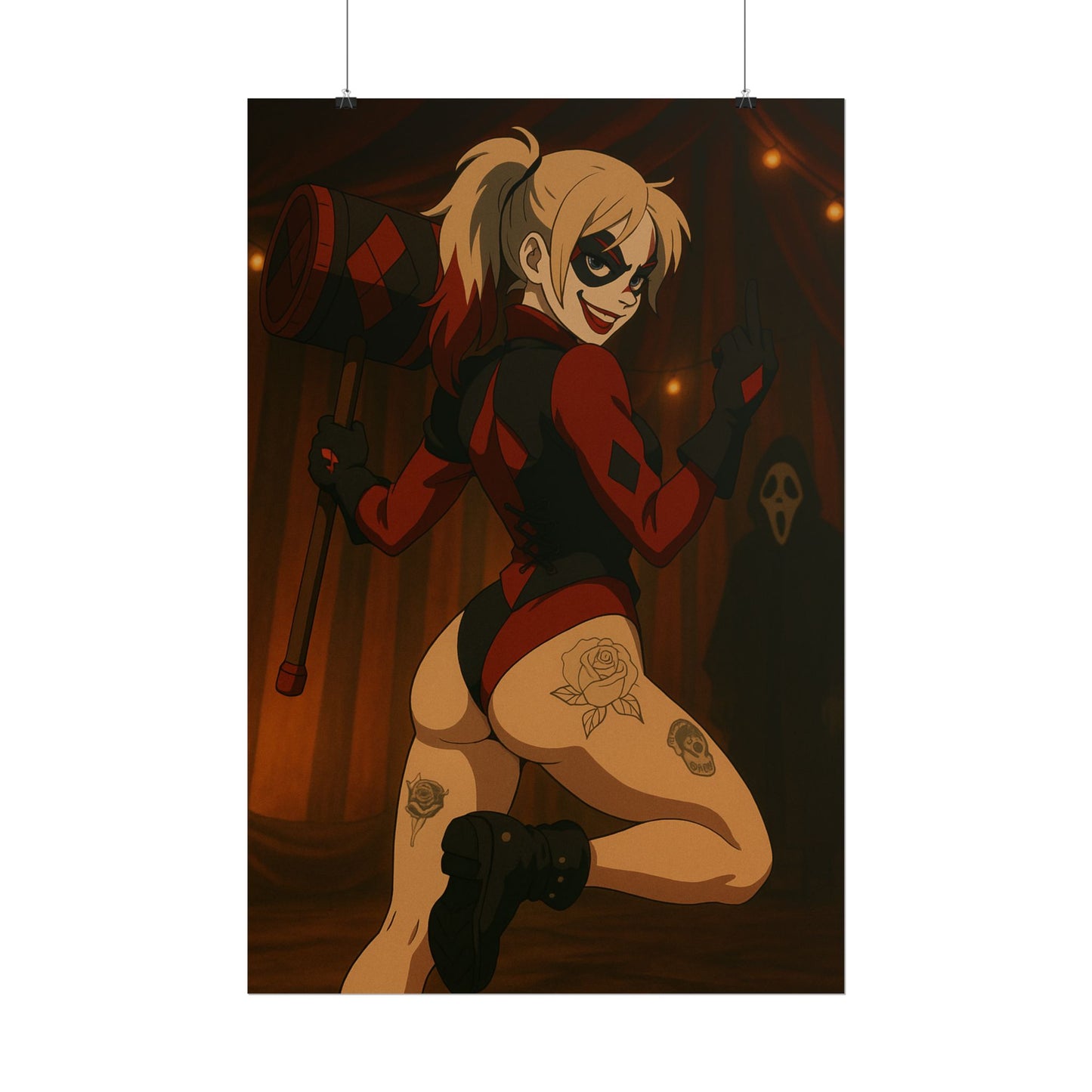 Loco Fits Anime Girls 'Harley Quinn Cosplay' Poster