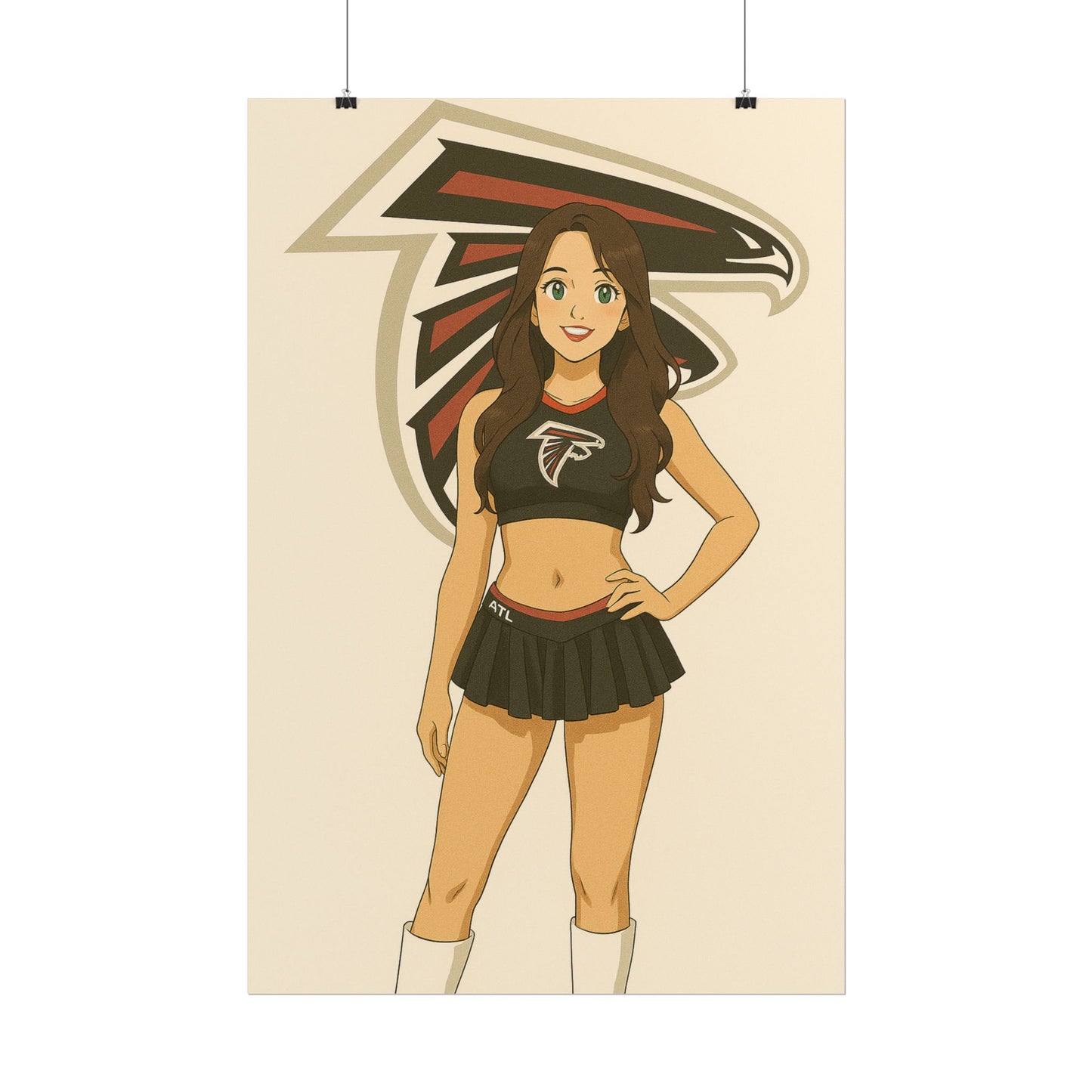 Loco Fits Anime Girls 'Falcons Cheerleader 3' Poster