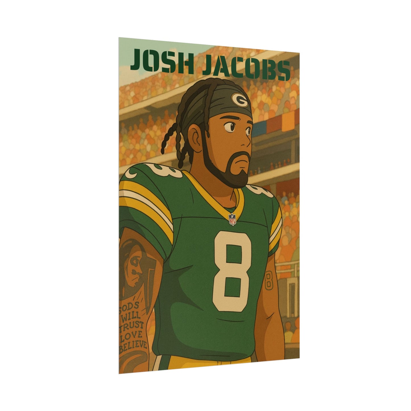 Loco Fits Anime Football 'Josh Jacobs' Poster