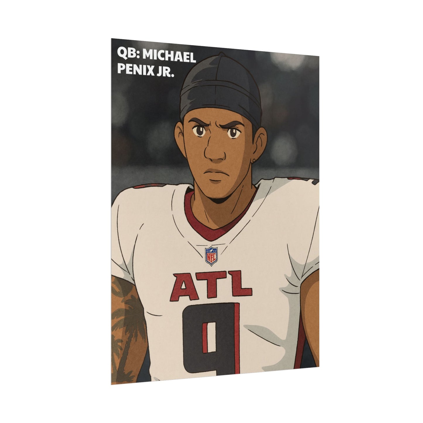 Loco Fits Anime Football 'QB: Michael Penix Jr' Poster