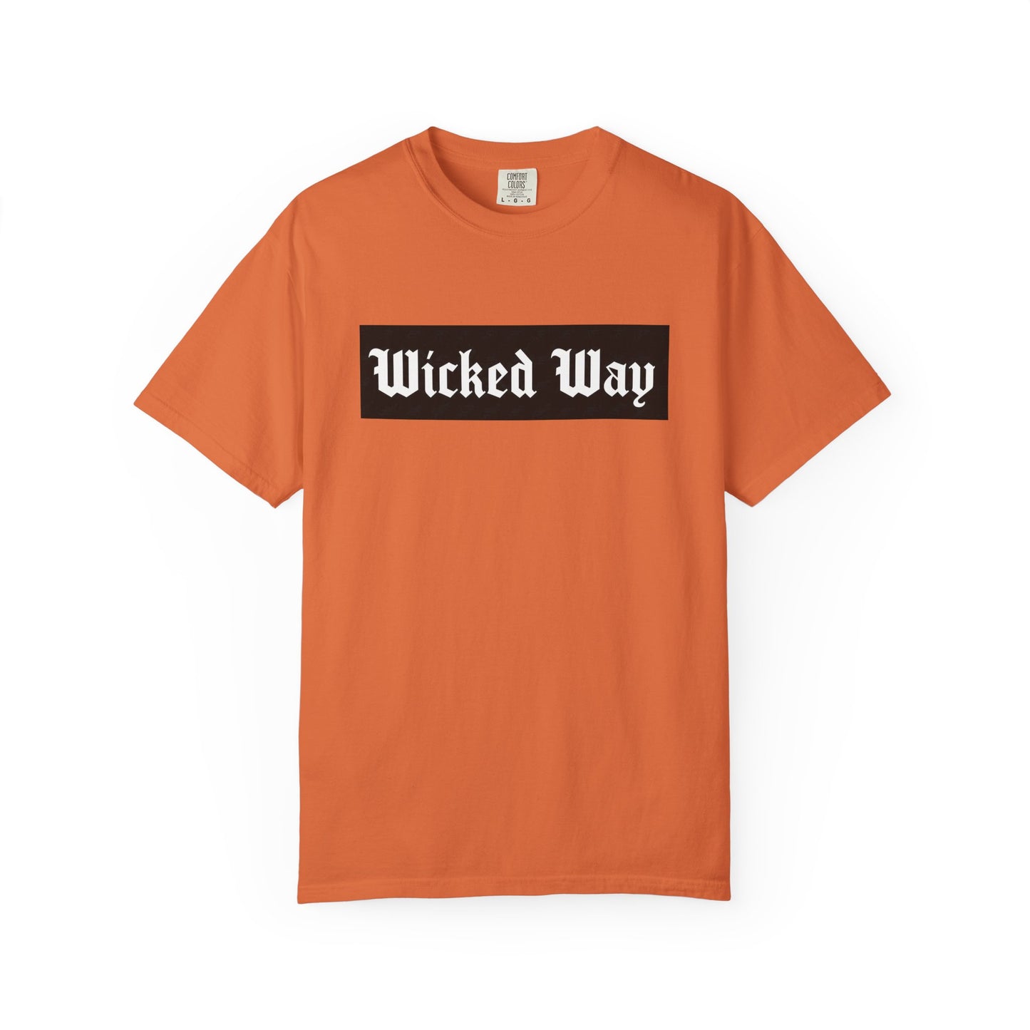 "Wicked Way" Block Gothic Lettering T-shirt