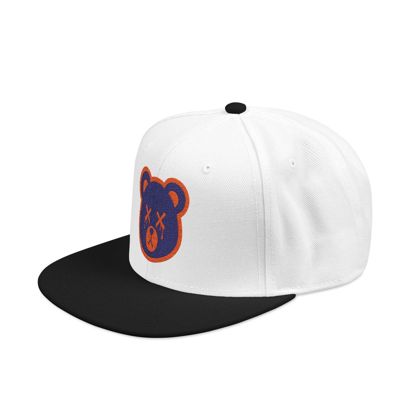 "Wicked Way" Deady Bear Head Royal Blue & Orange Snapback