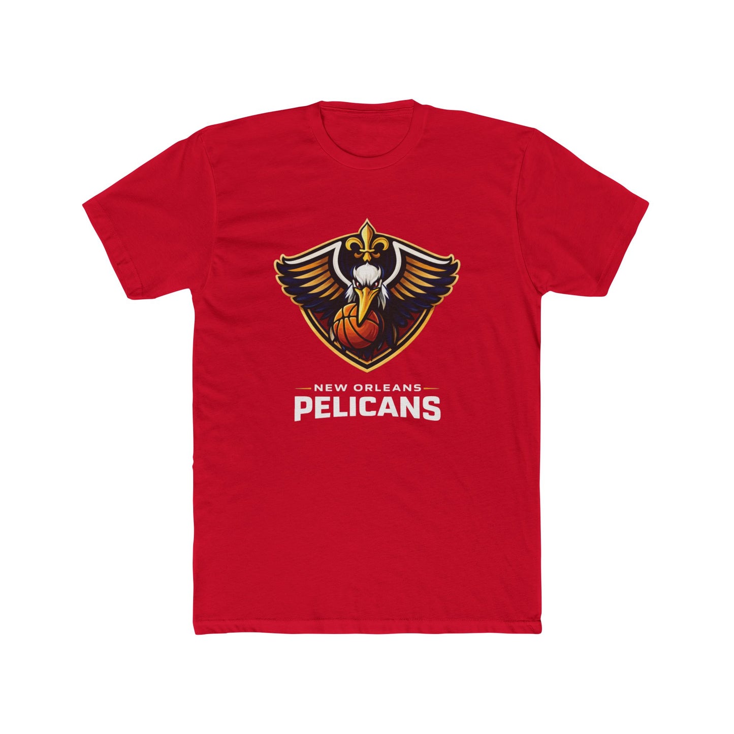 Loco Fits New "NBA New Orleans Pelicans Basketball Concept Logo" Cotton Crew Tee