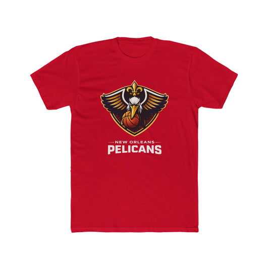 Loco Fits New "NBA New Orleans Pelicans Basketball Concept Logo" Cotton Crew Tee