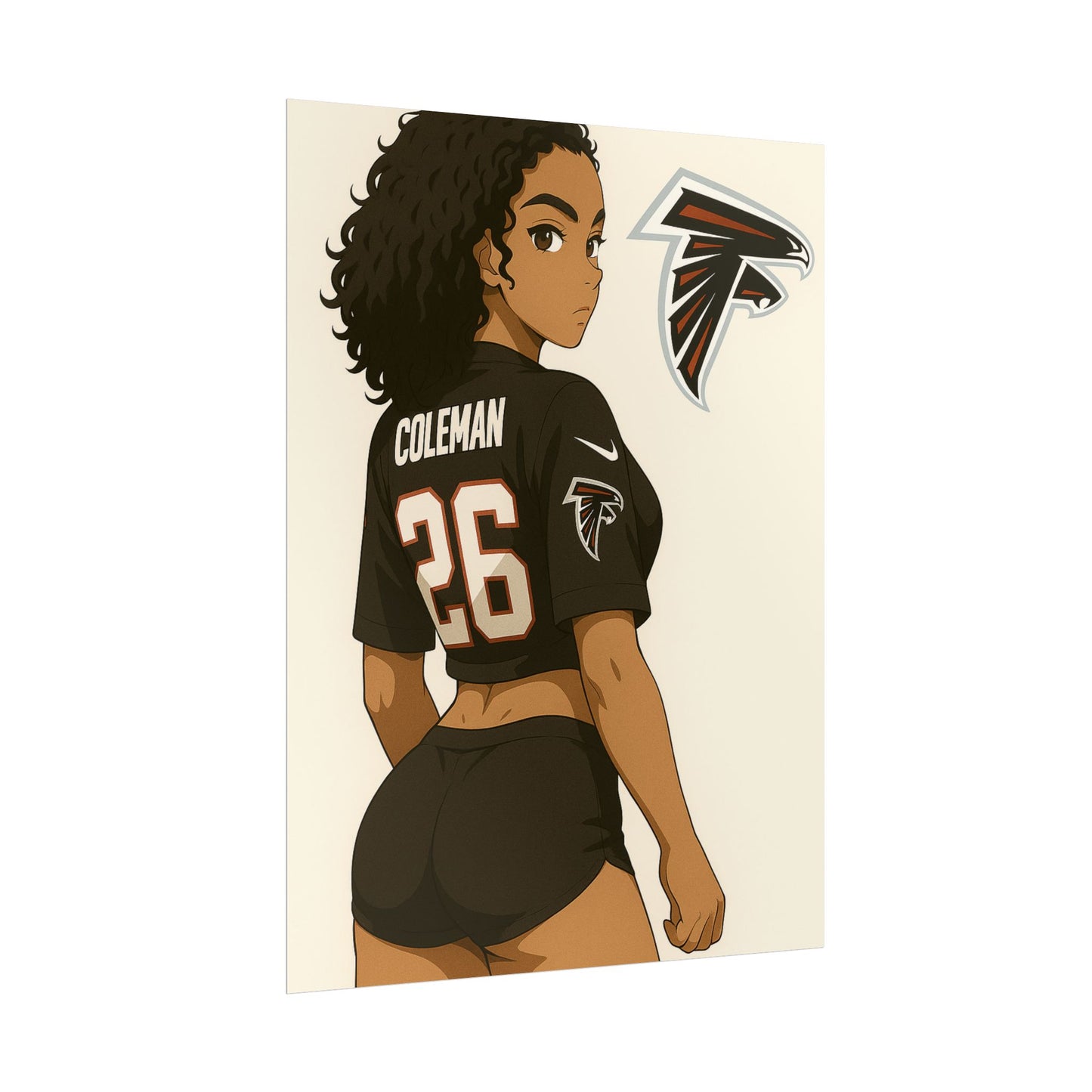 Loco Fits Anime Girls 'Falcons Girl 1' Poster